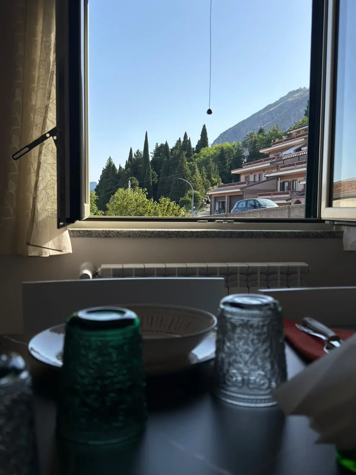 Vista dalla camera matrimoniale sulla Vallata